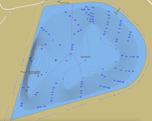 Vernonia Lake Fishing Map